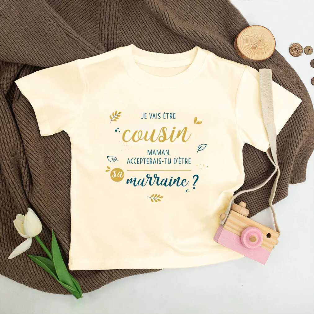 I Will Soon Be A Cousin Printed Kids Shirt Baby Announcement Boys Girls T-shirt Child Summer Tee Toddler Short Sleeve Retro Tops T250603