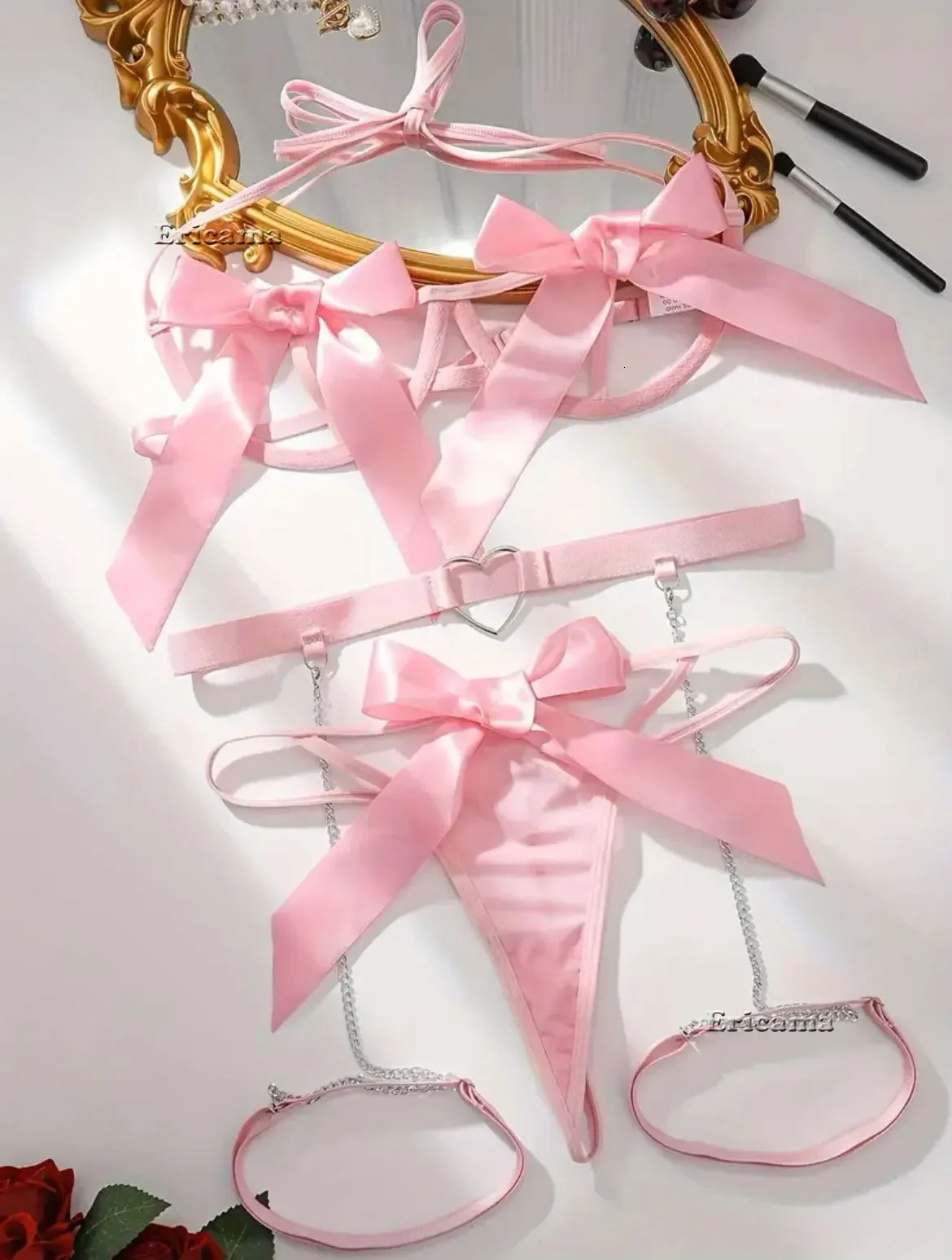 Sexy Lingerie Woman Lace Transparent Underwear Brief Sets Delicate Bra Kit Push Up Breves Sets Sexy Erotic Bras lingerie Set 250603