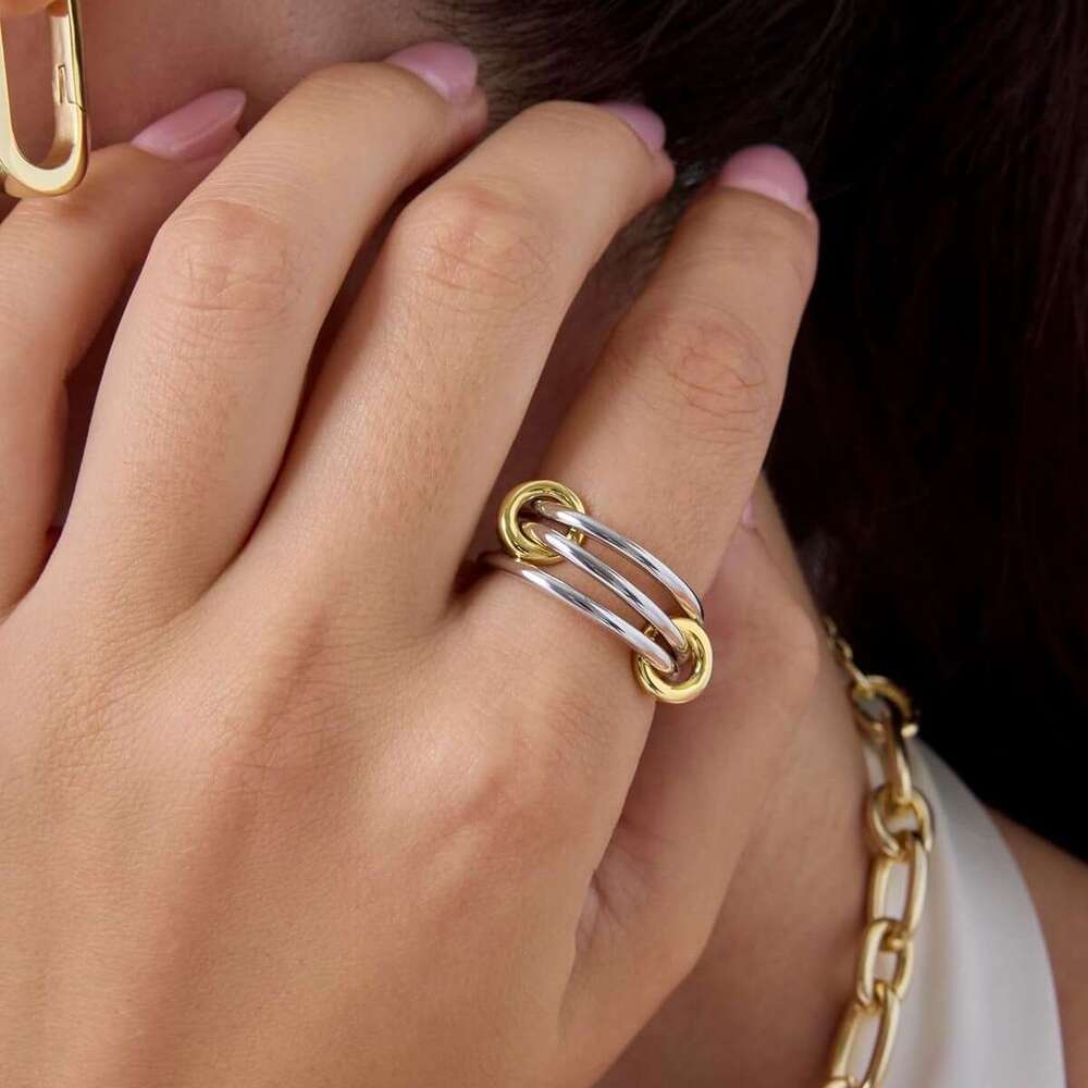 ymx interlocking stacking rings copper material seamless smooth circle bestseller
