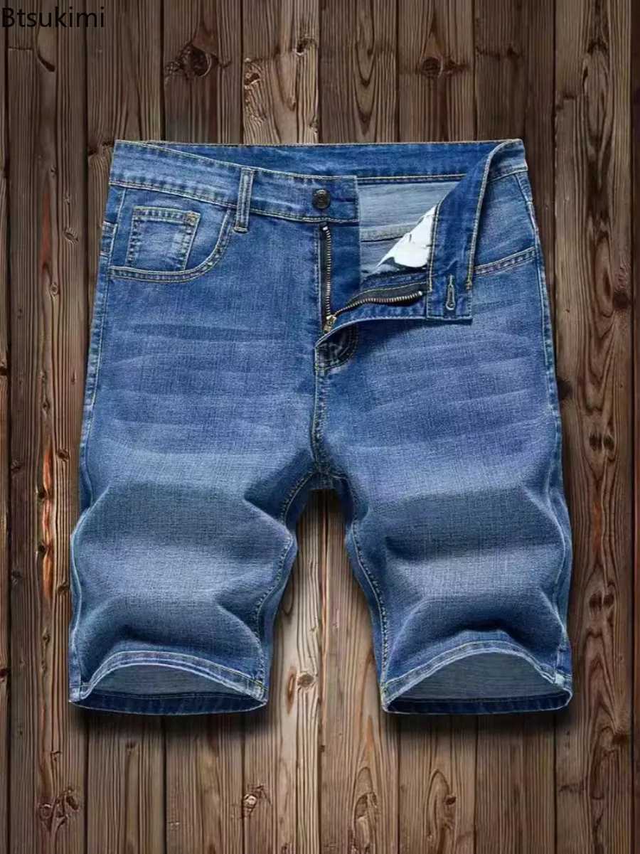 Mens Casual Denim Shorts Jeans Personalized Middle Pants High Quality Elastic Business 2025 Summer New Arrivals Short Pants Male T250603