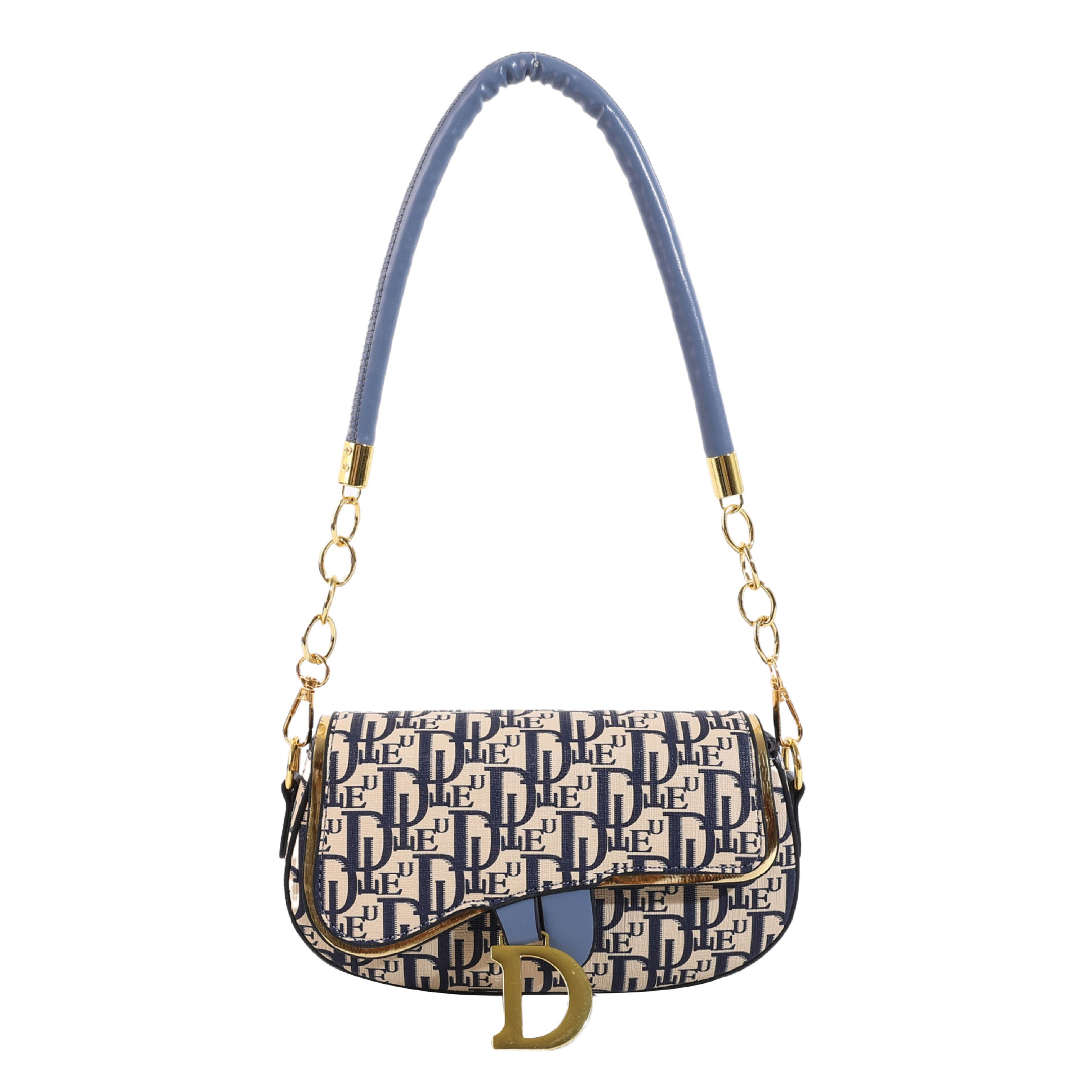 hot free shipping shoulder bags new casual handbag fashionable Letter daily flap black blue for women