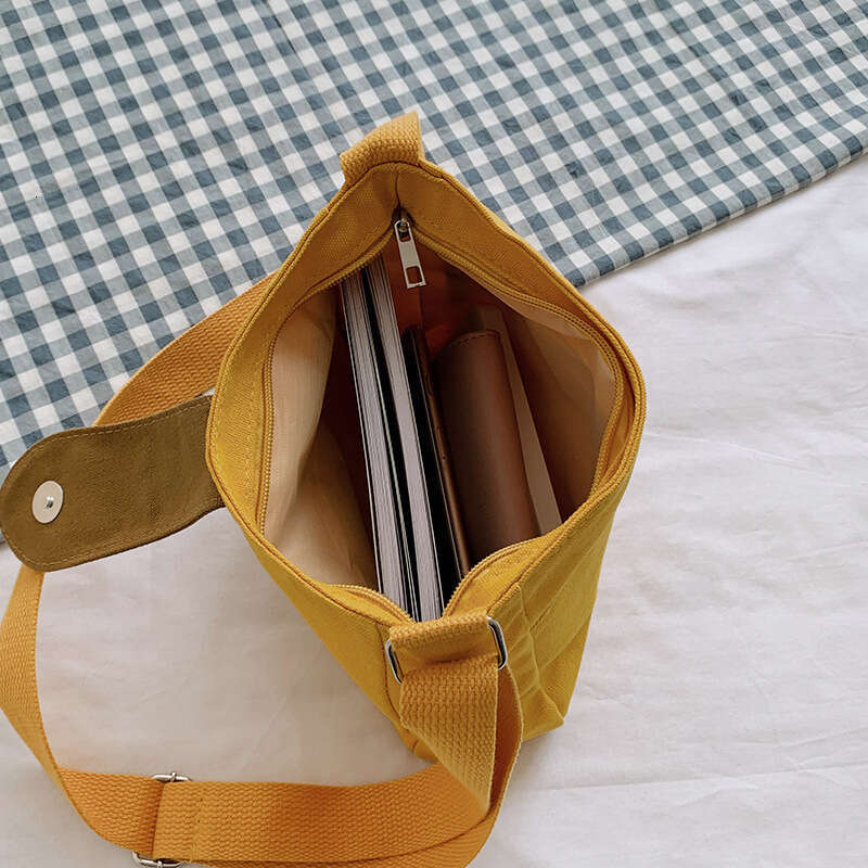 Spring New Small Ins Super Popular Women Canvas Tote Korean Style Shoulder Crossbody Bag