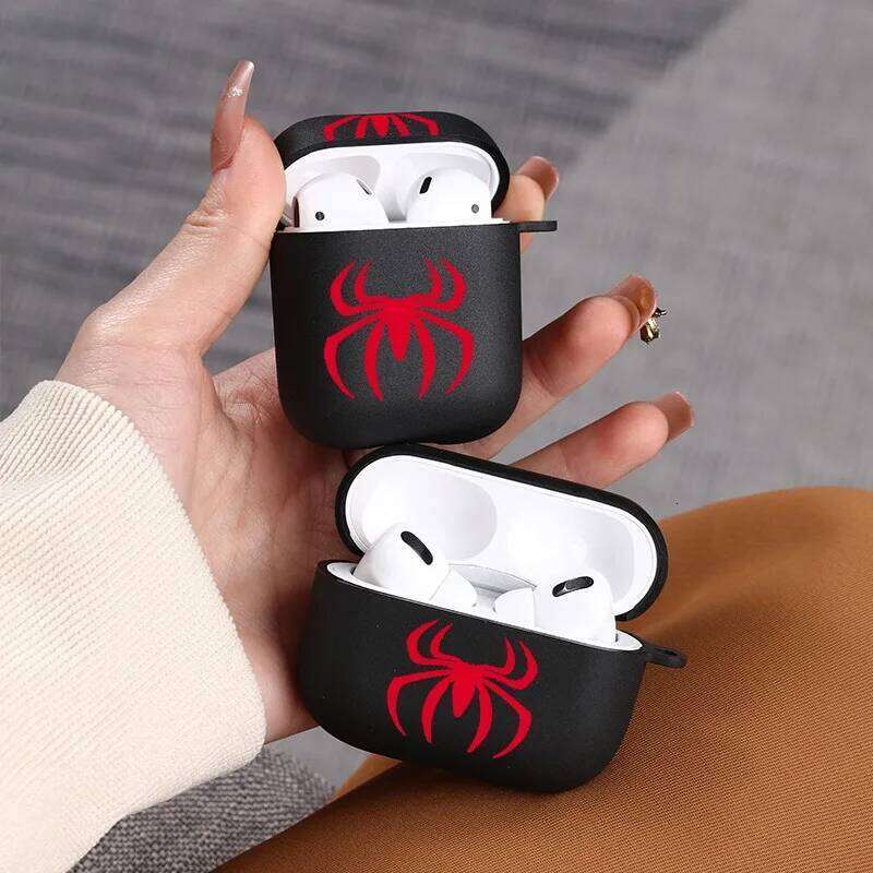 Wireless Bluetooth Earphone Cover 1 2 3 4 Pro 2nd Generation Gift for Friends Red Spider Case Man