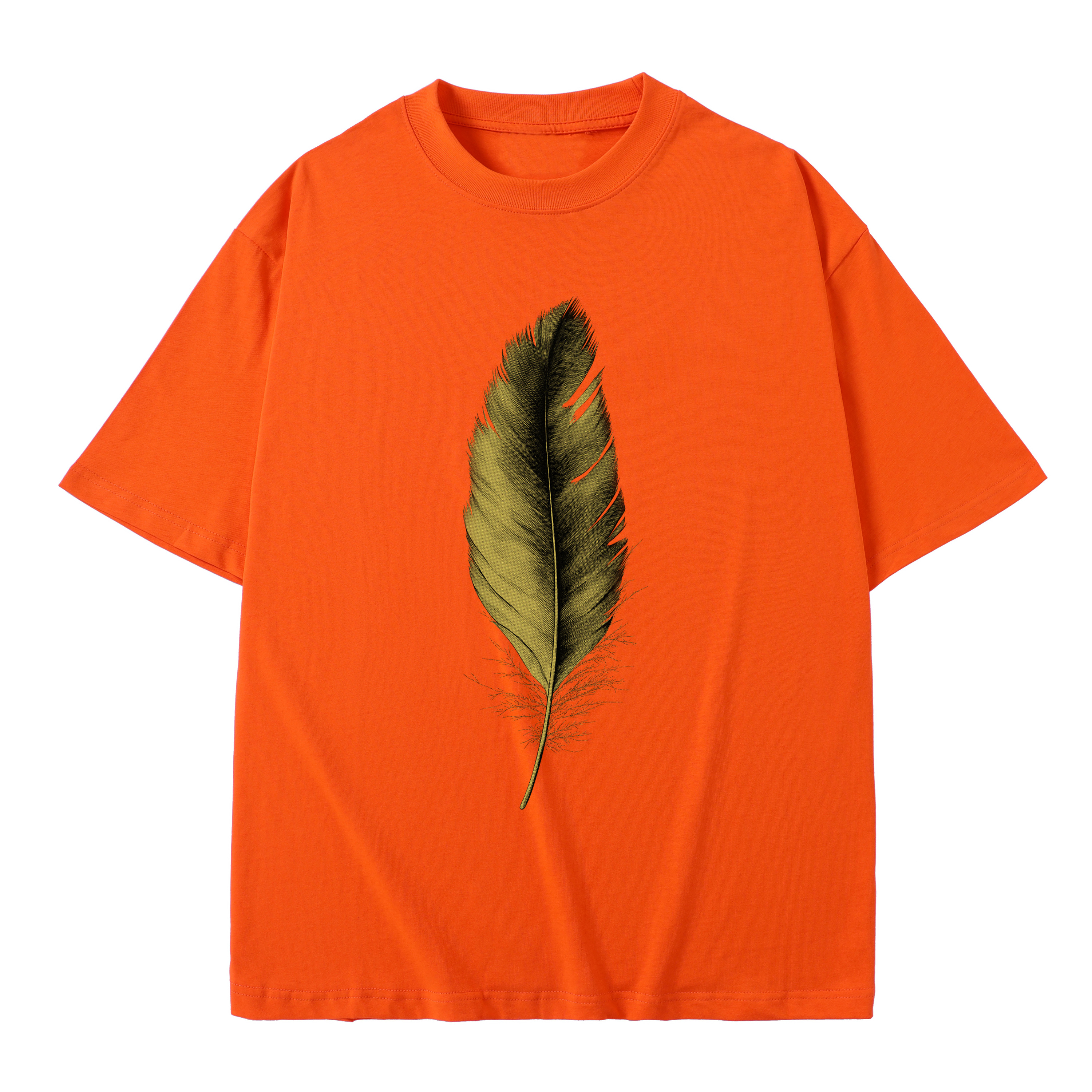 T-shirt men's top designer cotton T-shirt Golden Feather short sleeved clothing high-quality fashionable T-shirt BROADTRUE