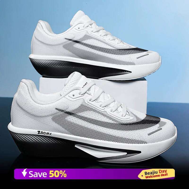 Men Running Marathon Breathable Outdoor Sports Shoes Lightweight Sneakers Comfortable Athletic Training Footwear Size47