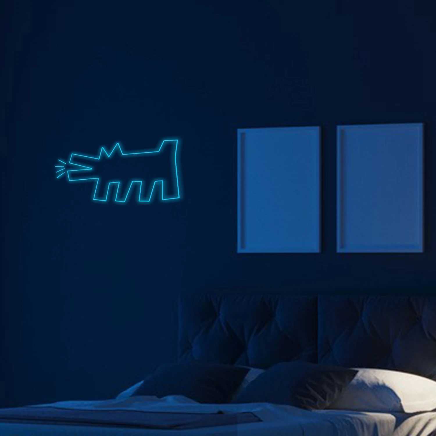 Cute Dog Neon Signs For Wall Decor USB Powered Anime LED Lights For Pet Shop Birthday Party Bar Bedroom Decoration Acrylic LampXJ250602