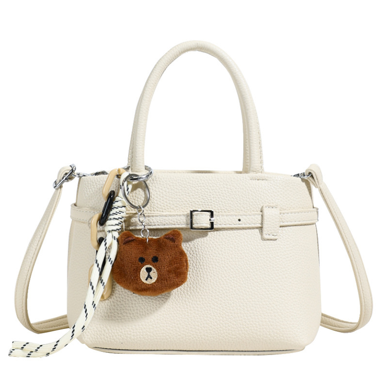designer Women's Trendy Niche Lychee Texture Handbag 2025 Spring New Versatile Commuter Shoulder Crossbody Bag