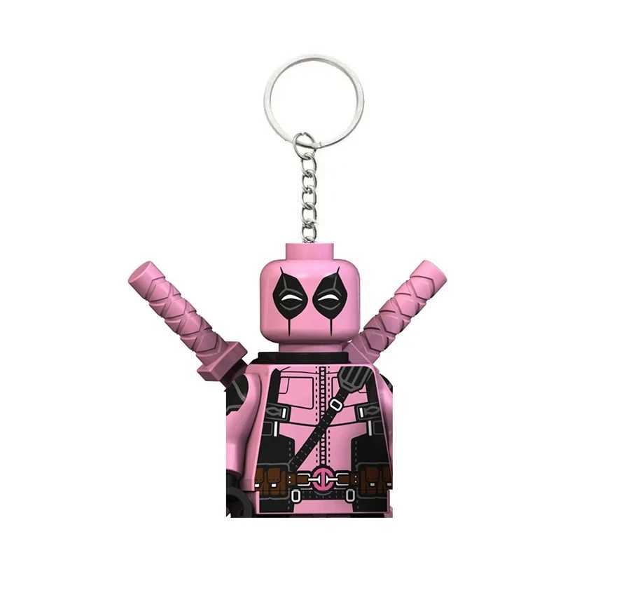Movie Cosplay Keychain Gwen Peripheral Creative Cartoon Spider Character Building Blocks Pendant Bag Keychain Jewelry Y2K Gifts XJ250602