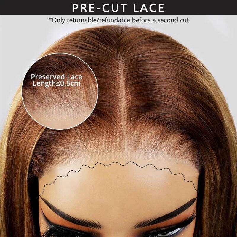 30 34 Inch Loose Deep Wave Frontal Wig 13x6 Ombre Highlight HD 4/27 Colored Curly 13x4 Lace Front Human Hair Wigs