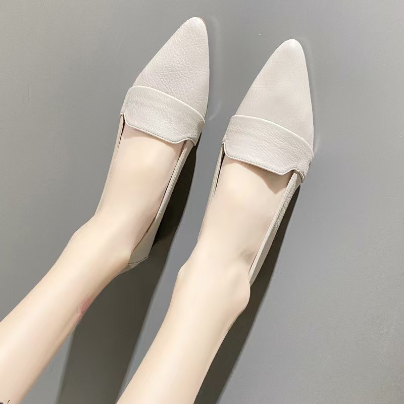 Size JOZHAMTA 34-40 Women Pumps Real Leather Sexy Solid Thick Heels Shoes For Woman Casual Loafers Office Lady Daily Footwear da04
