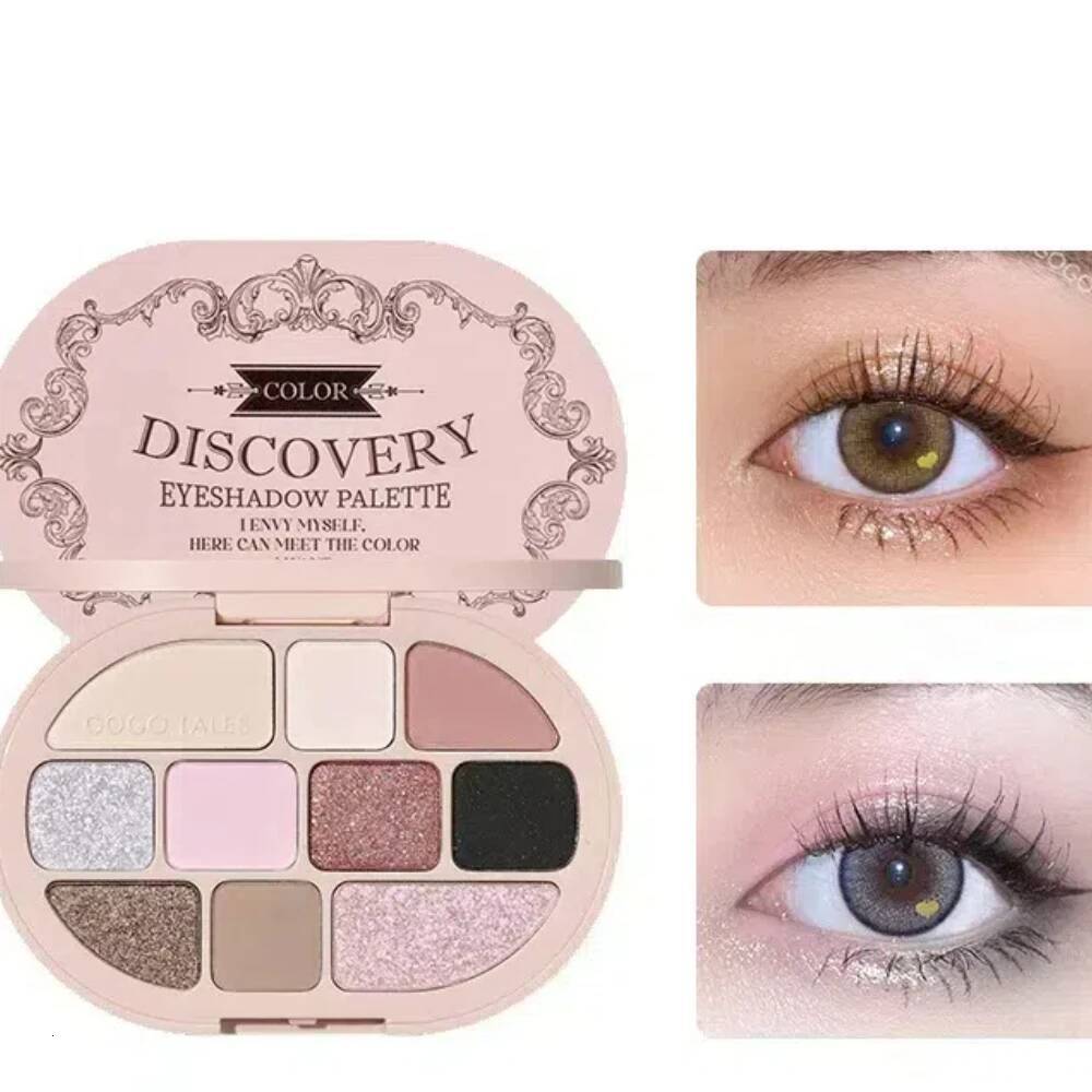 GOGO TALES 10 Colors Shimmer Matte Eyeshadow Palette Nude Glitter Shiny Pigment Eye Shadow Long Lasting Makeup Cosmetic