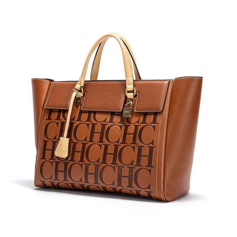 CH Fashion Alphabet Printing Design Shoulder Temperament Versatile Ladies Large Tote Bag Premium Sense Daily Commuter