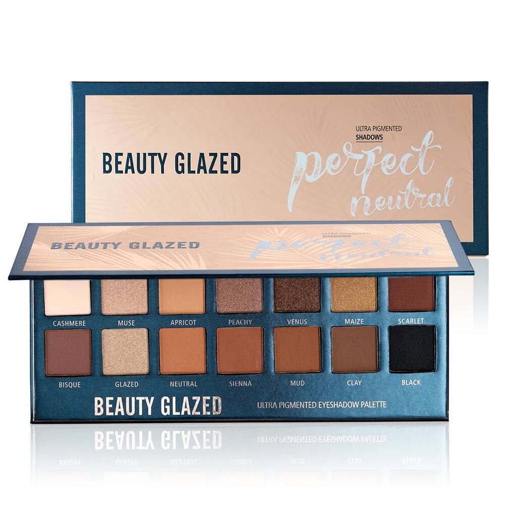 BEAUTY GLAZED Nude Matte 14 Colors Eye shadow Cosmetics Glitter Eyeshadow Palette