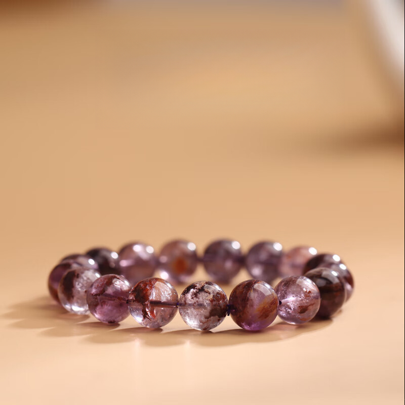 Natural amethyst, Nine Purple Fire Bracelet,Amethyst,wuxing implied meaning Cognitive awakening Mentor magnetism Wisdom-romance balance