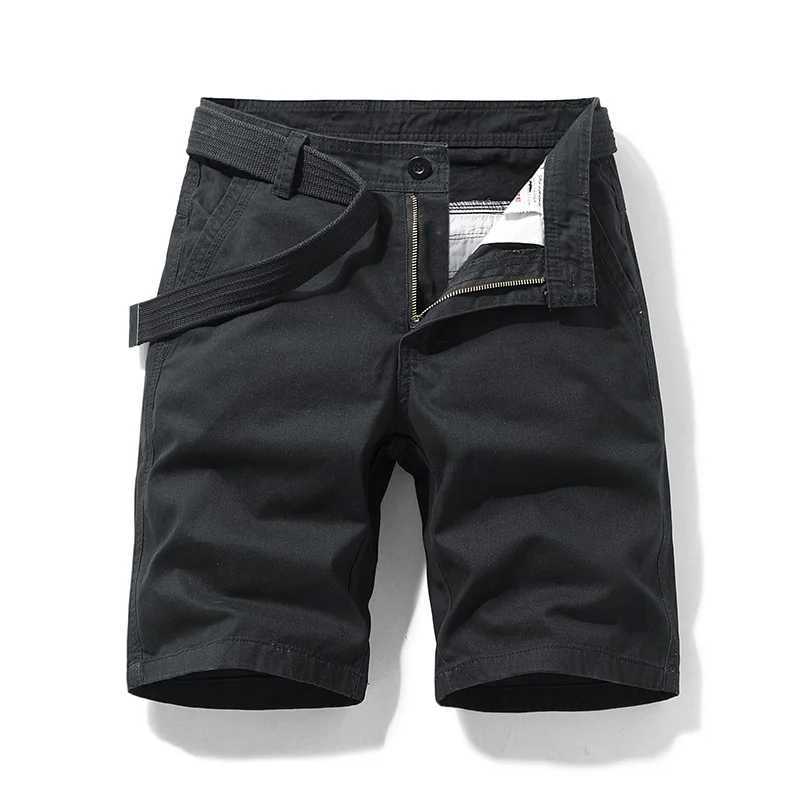 Summer Thin Multi Pocket Pure Cotton Workwear Shorts Mens Oversized Loose Straight Leg Five Point Casual Over Knee Beach Shorts T250603