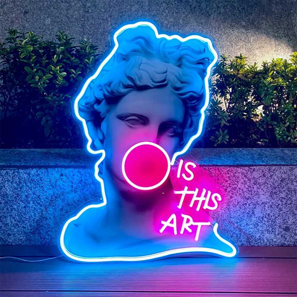 This is Art LED Neon Lights Sign Artwork for Home Bedroom Living Room Studio Bar Space Party Super Cool Scene Lights Wall DecorationXJ250602