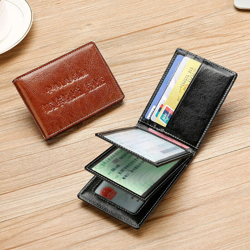 Upgraded Genuine High-end Driver's Holder, Unisex Oil Wax Leather Motor Vehicle Driving License Book Document Holder
