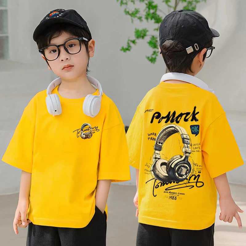 Children Short Sleeve T-shirts Korean Version Kids Clothing Boy Baby Cotton Tees 2-10 Years Summer American High Street Tops T250603