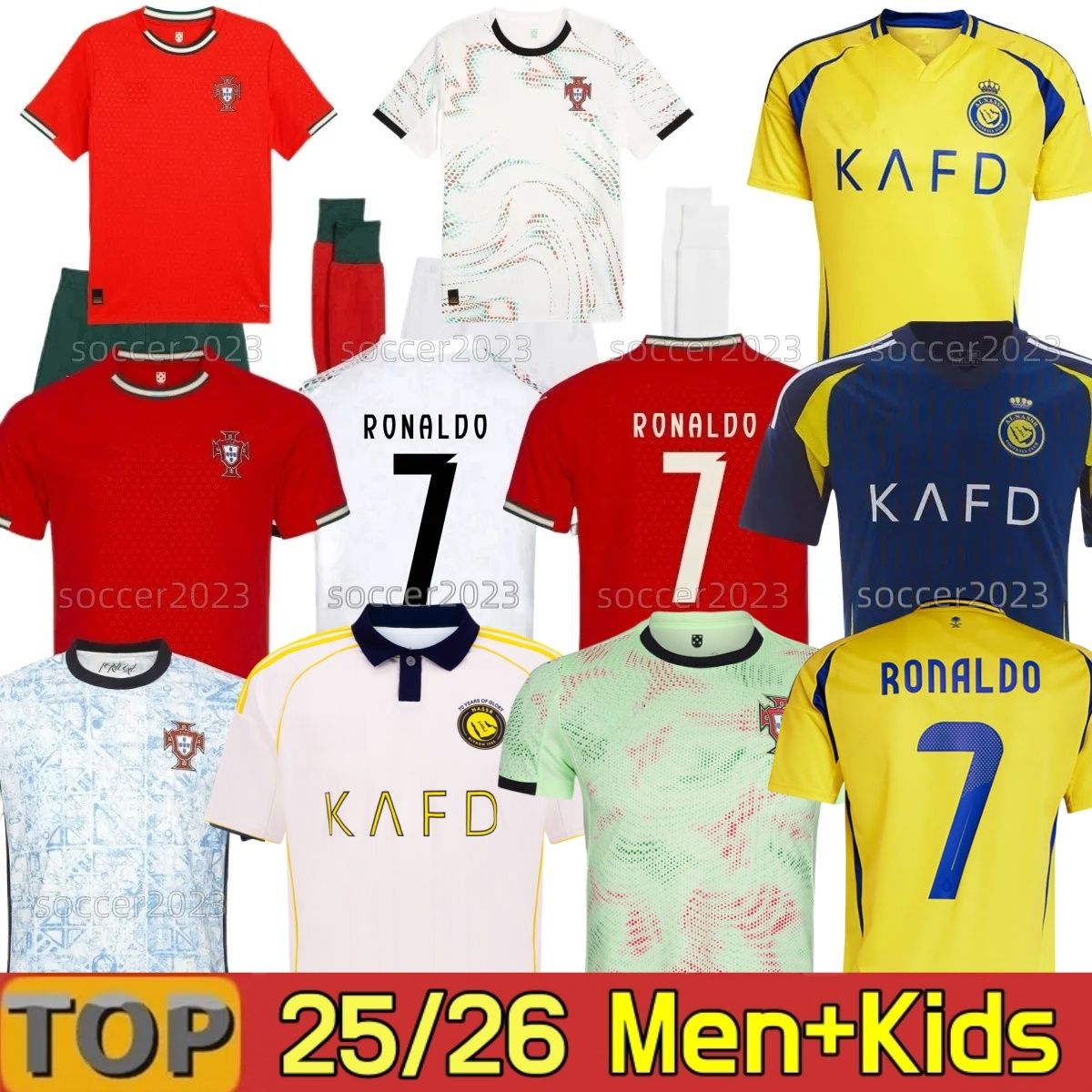 Al Nassr FC Portugieser Soccer Jerseys RUBEN 2025 2026 Portuguese ronaldo football shirts 25 26 Men kit Portugal Child Shirt Kits Player national team Short Sleeve