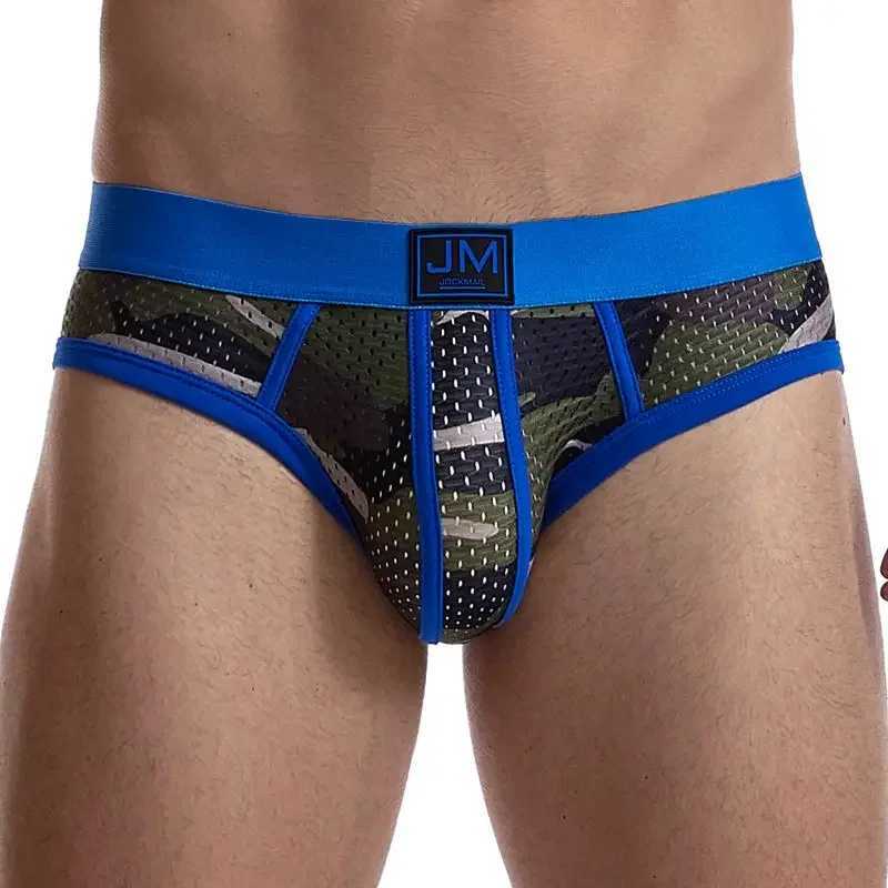 Mens Underwear Briefs Underpants Nylon Low-rise Mesh Breathable Camouflage Mens Briefs Swimwear Shorts W250603