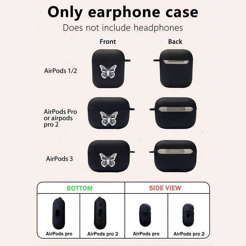 Black Flame for Apple Pro/2 Case Earphone Accessories Wireless Bluetooth Headset Silicone 4 3 2 1 Cover