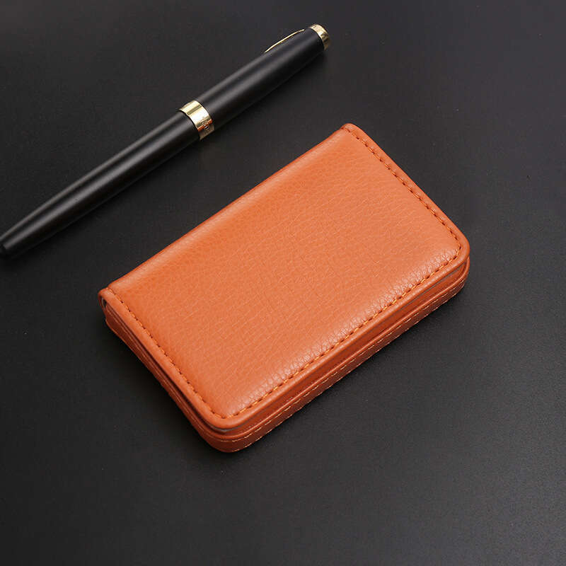 Large Capacity Case Faux Leather Business Bank Credit Card Holder Wallet Handbag Company Enterprise