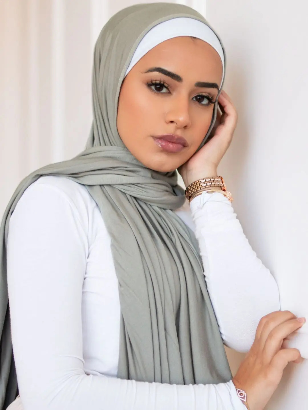Premium Jersey Hijab Scarf For Muslim Women Turban Femme Africaine Hijabs For Woman Head Wrap Hoofddoek Headscarf Ramadan 250530