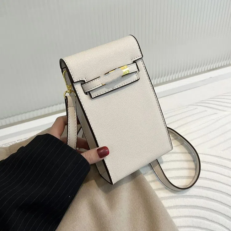 Texture Women's Bag Spring/Summer Trendy and Fashionable Retro Crossbody Bag Versatile One Shoulder Phone Bag