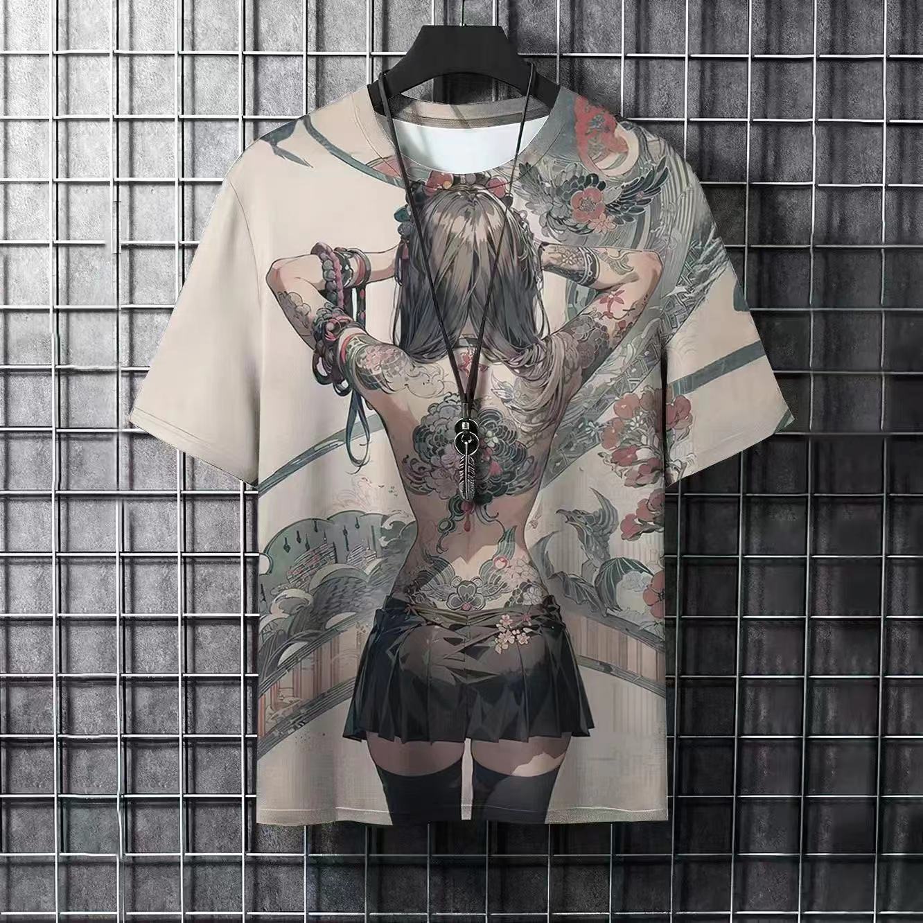 2025 Summer New Men's T-shirt New Summer Men's Round Neck Printed Fashion T-shirt Fashion Short Sleeve Casual Designer Loose Popular Top