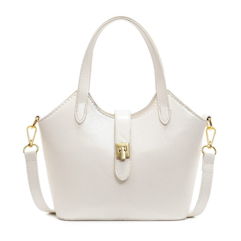 designer Korean Solid Color Large Capacity Handheld Bucket Bag for Women 2025 New Versatile Simple Crossbody Bag Casual Commuter Shoulder Bag