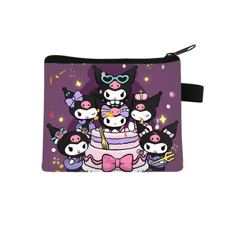 2025 New Honor of Kings Collaboration Kuromi Cartoon Cute Children's Zipper Short Printed Card Holder Coin Purse