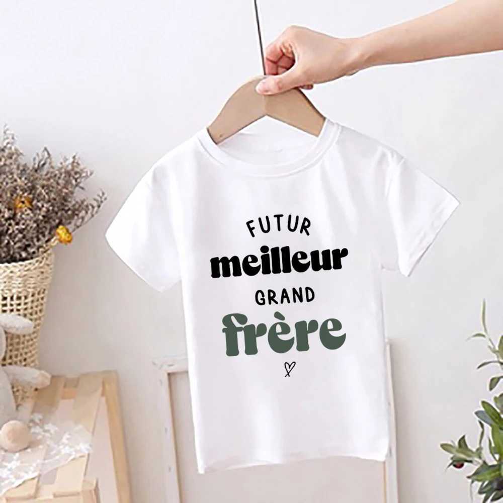 Future Big Sister Big Brother Friend Print Shirt Baby Announcement T-shirt Boys Girls Short Sleeve Shirts Kids Summer Tee Tops T250603