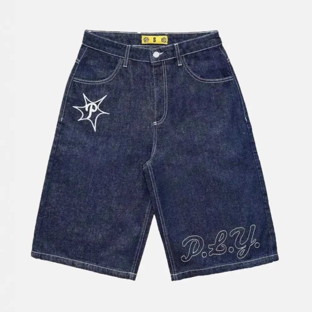 Y2k Retro Street Denim Shorts For Men and Women in Summer High Waist Basketball Denim Shorts Fashion Casual Couple Beach Shorts T250603