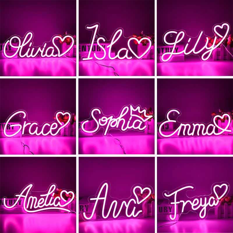Name Neon Sign Personalized Neon Light for Bedroom Birthday Party Decor USB Powered Neon Light XJ250602
