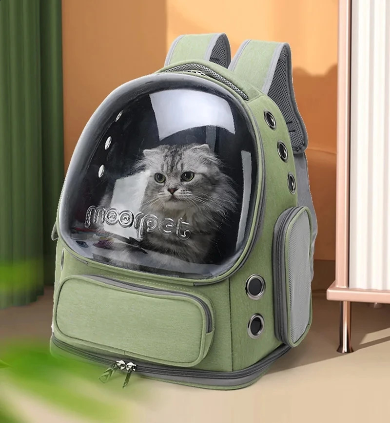 Transparent Pet Cat Bag Outdoor Travel Backpack for Cats Small Dogs Breathable Cat Carrying Bag Pet Supplies Transparent 250526