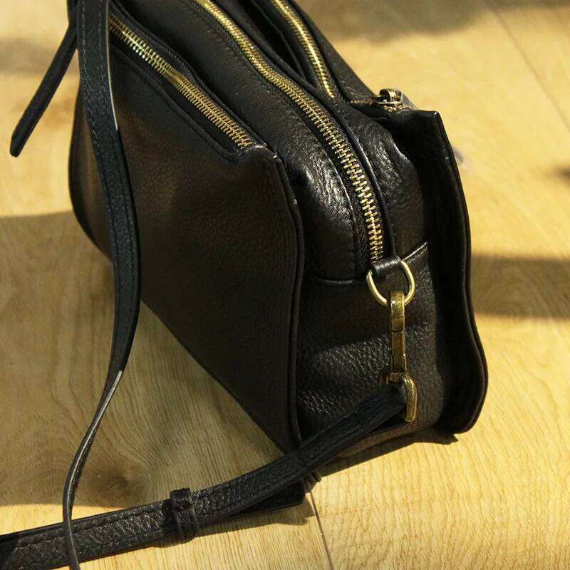 Brand Designer Handbags Small Women Genuine Leather Flap Shoulder Bag Casual Three-layer zipper Ladies Crossbody Bags Female
