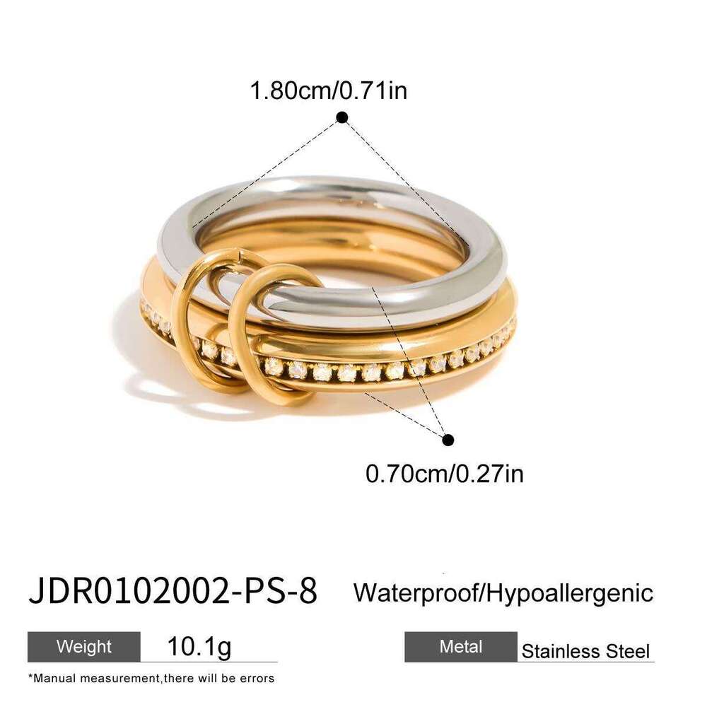 jedding jewelry layered finger titanium steel nonfading niche design rings