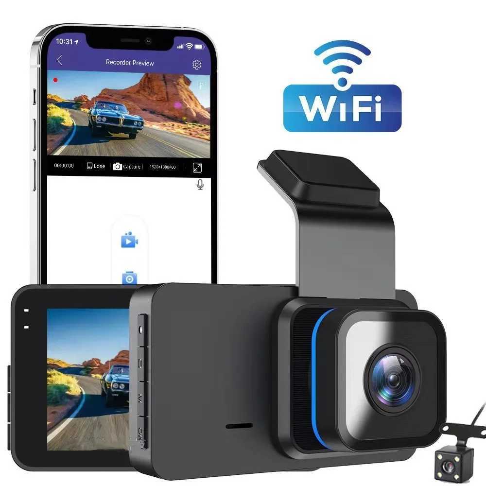 Car dvr 3-Inch Dashcam Wifi Driving Recorder HD 1080p Night Vision Front And Rear View 2way Reversing Image Car Charge Video DVR R250529