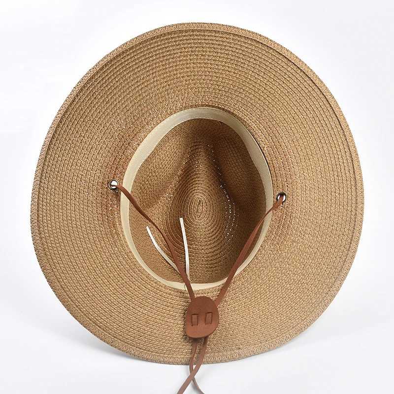 Summer Wide Brim Sun Hats for Women Men Girls Seaside Travel Foldable Straw Hat Panama Soft UV Protection Sun Shade Hat W250602