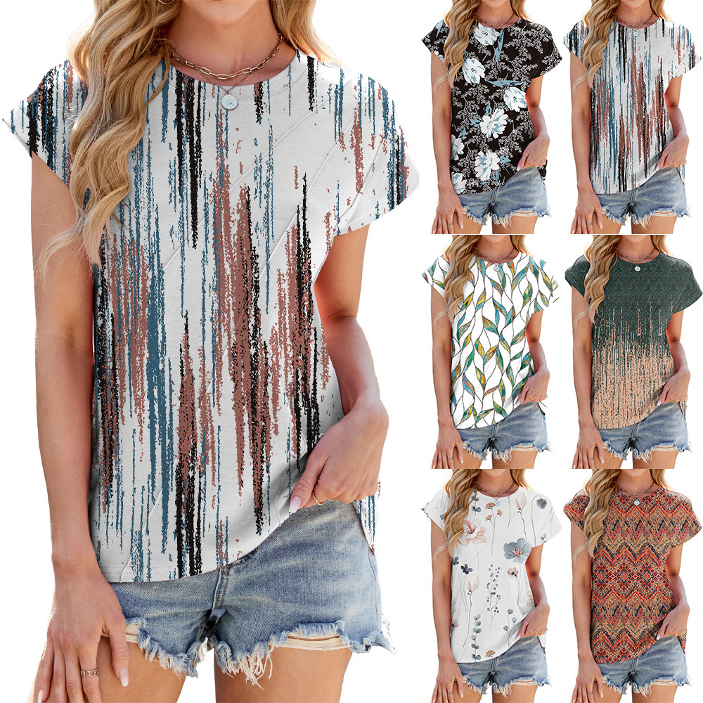 Luxury Designer Clothing Fashion 2025 Summer New Item Round Neck Striped Loose Short Sleeved Printed T-shirt Women's Top Designer