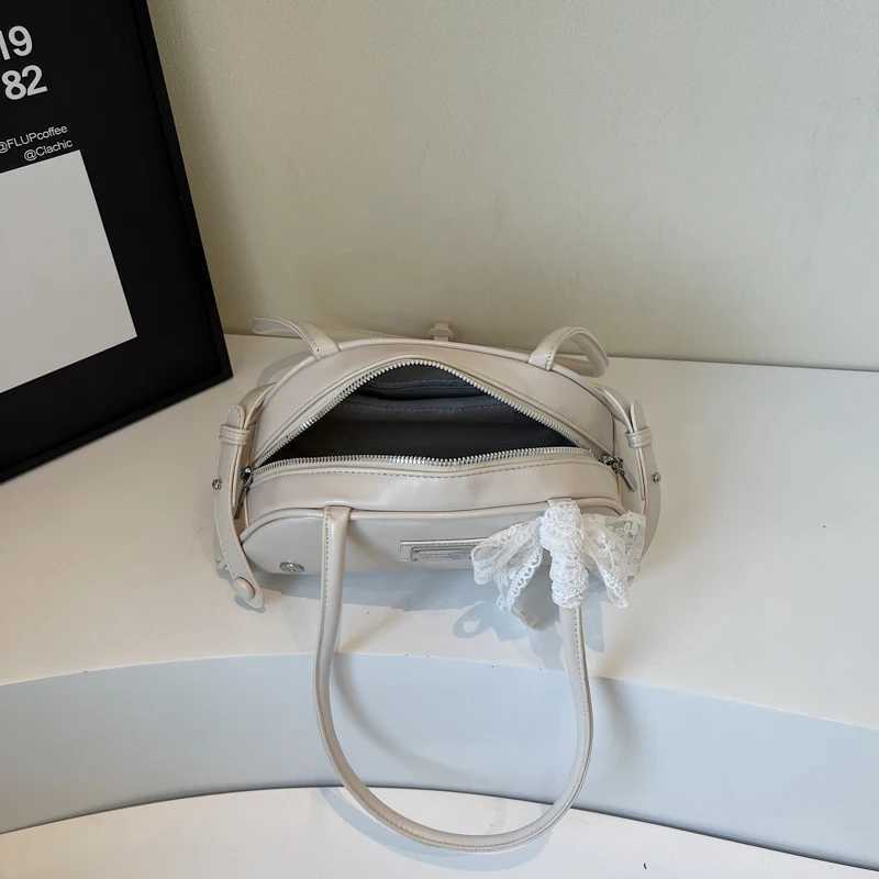 Women Casual Tote Handbag PU Leather Bow Leisure Underarm Handbag Solid Color Travel Underarm Handbag Female Dating Bag Y250603