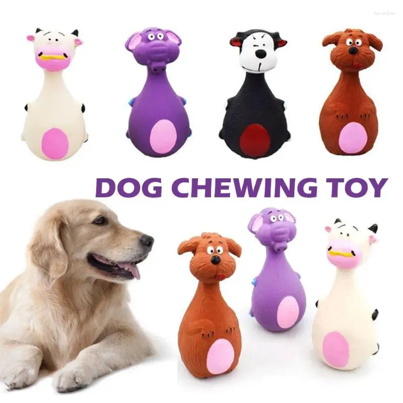 Sound Squeaky Dog Latex Toys Elephant Cow Animal Chew Pet Rubber Vocal For Small Medium Dogs Bite Resistant Interactive