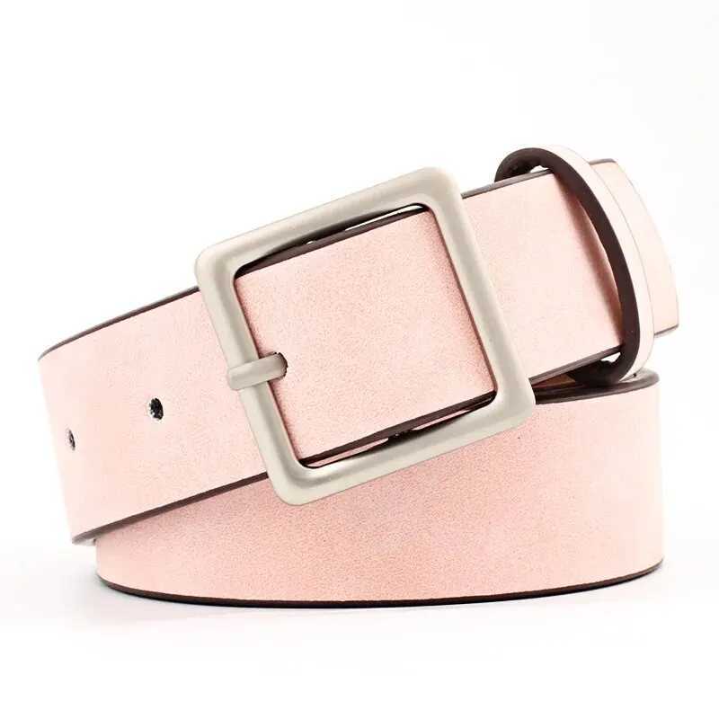 Womens Belt Japanese Trendy Korean Trendy Minimalist Square Buckle Versatile PU Leather Belt With Skirt Jeans HighEnd Lady Belt XJ250602