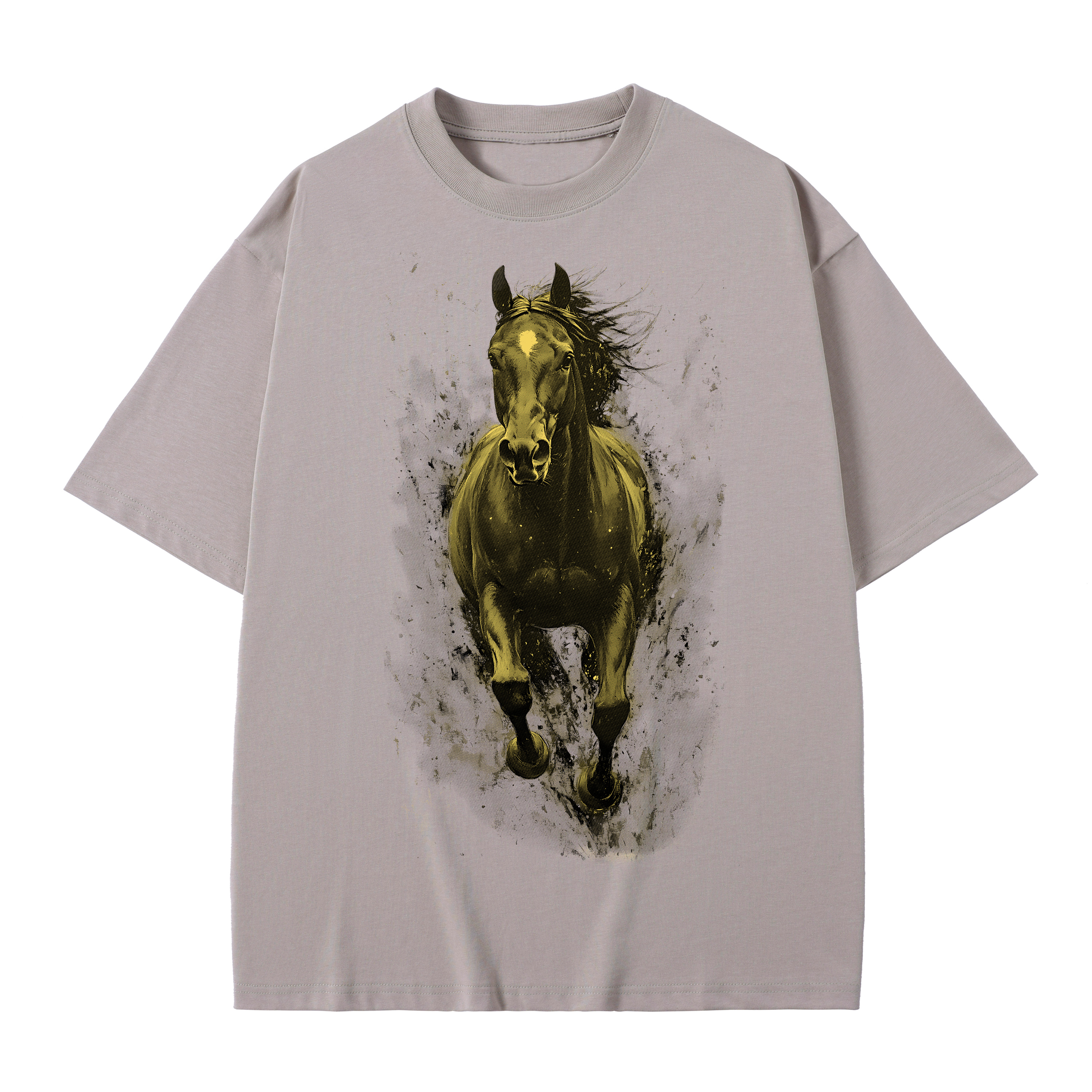 T-shirt men's top designer cotton T-shirt Golden warhorse short sleeved clothing high-quality fashionable T-shirt BROADTRUE