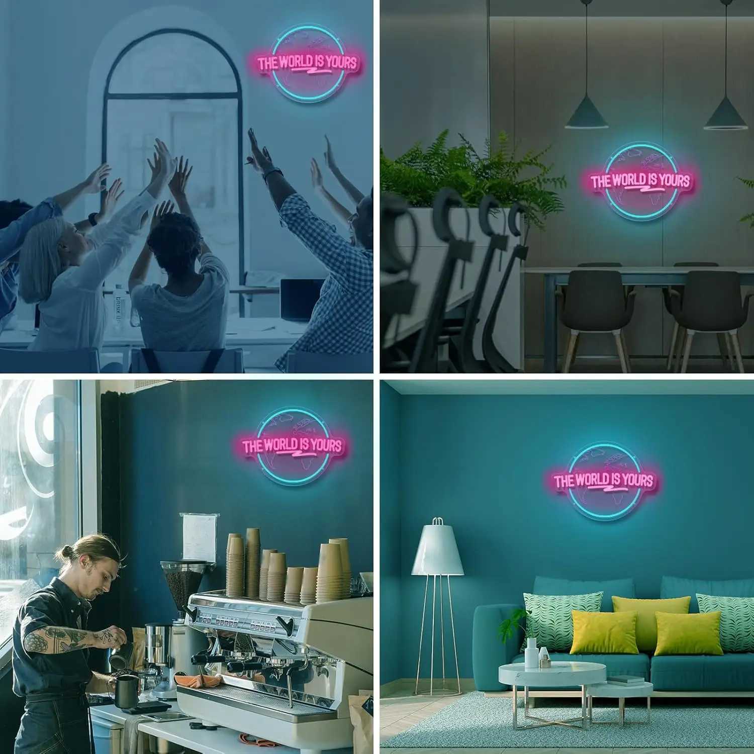 The World Is Yours Neon Sign Carved Planet LED Neon Light Sign for Office Wedding Man Cave Game Room Wall Decor Birthday Gift XJ250602