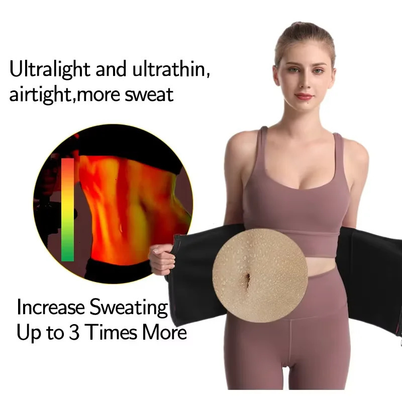 Women Waist Trainer Belly Slimming Sheath Sauna Body Shaper Fat Burning Shapewear Corsets Tummy Trimmer Sweating Workout Belts 250528