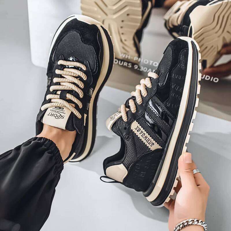 Premium Leather Running Men's Sports Sneakers - Anti-slip Workout Shoes Free Shipping