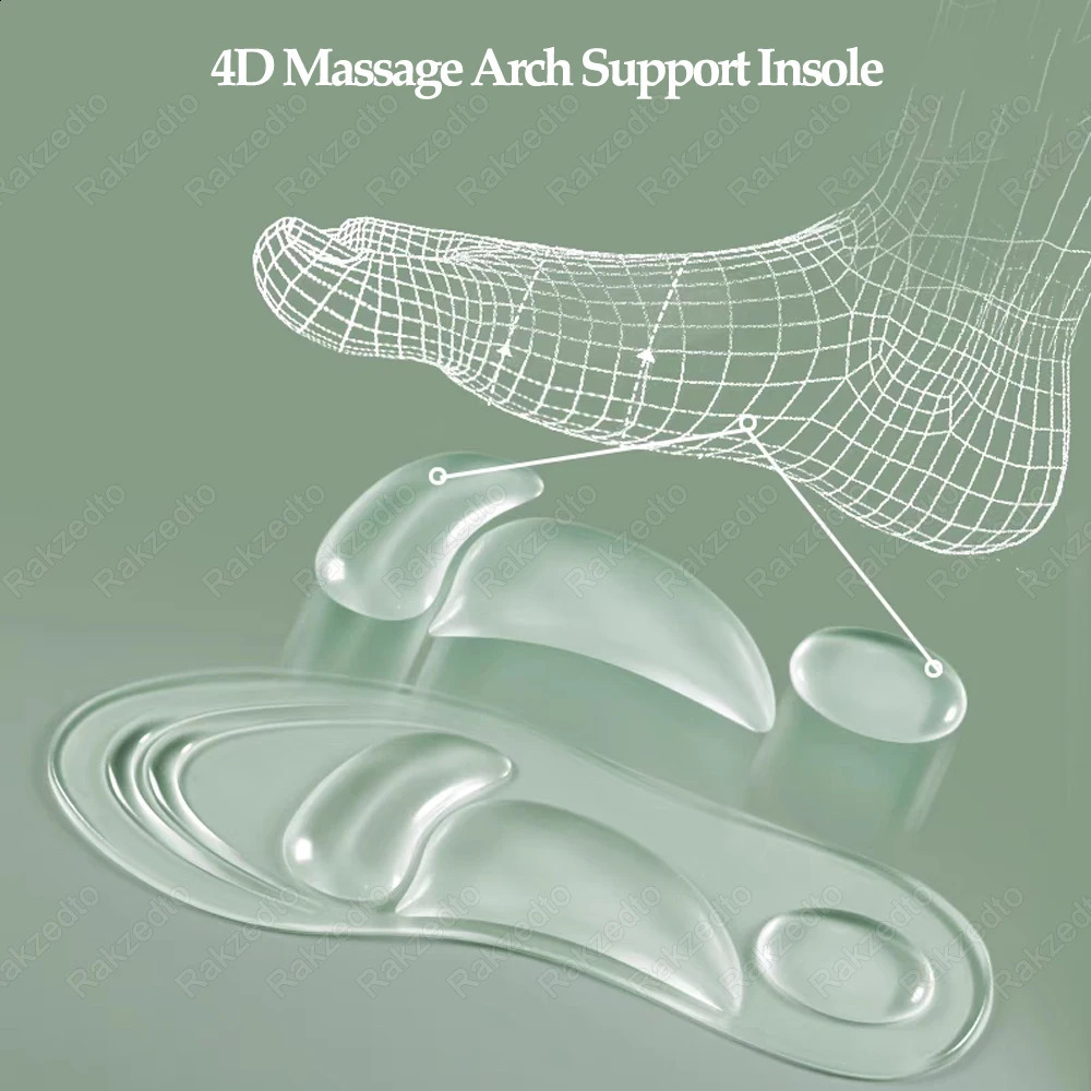 Silicone Orthopedic Insoles for Shoes Women FlatFoot Arch Support Insoles for Plantar Fascitis Foot Massage Gel Shoe Pad 250528