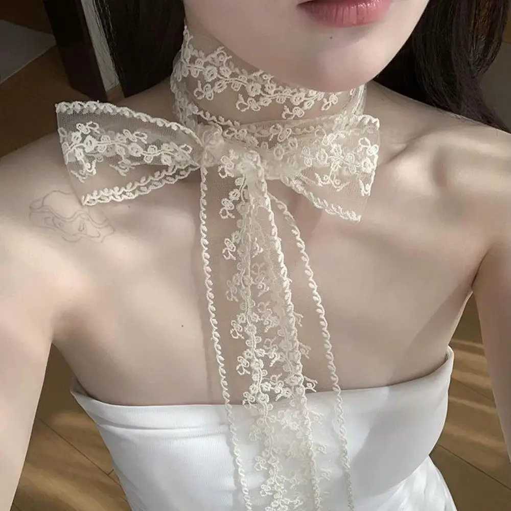 2025 New Spring Narrow Long Skinny Scarf For Women Y2K Decorative Scarf Fashion Solid Color Neckerchief Korean Floral Hair Tie W250602