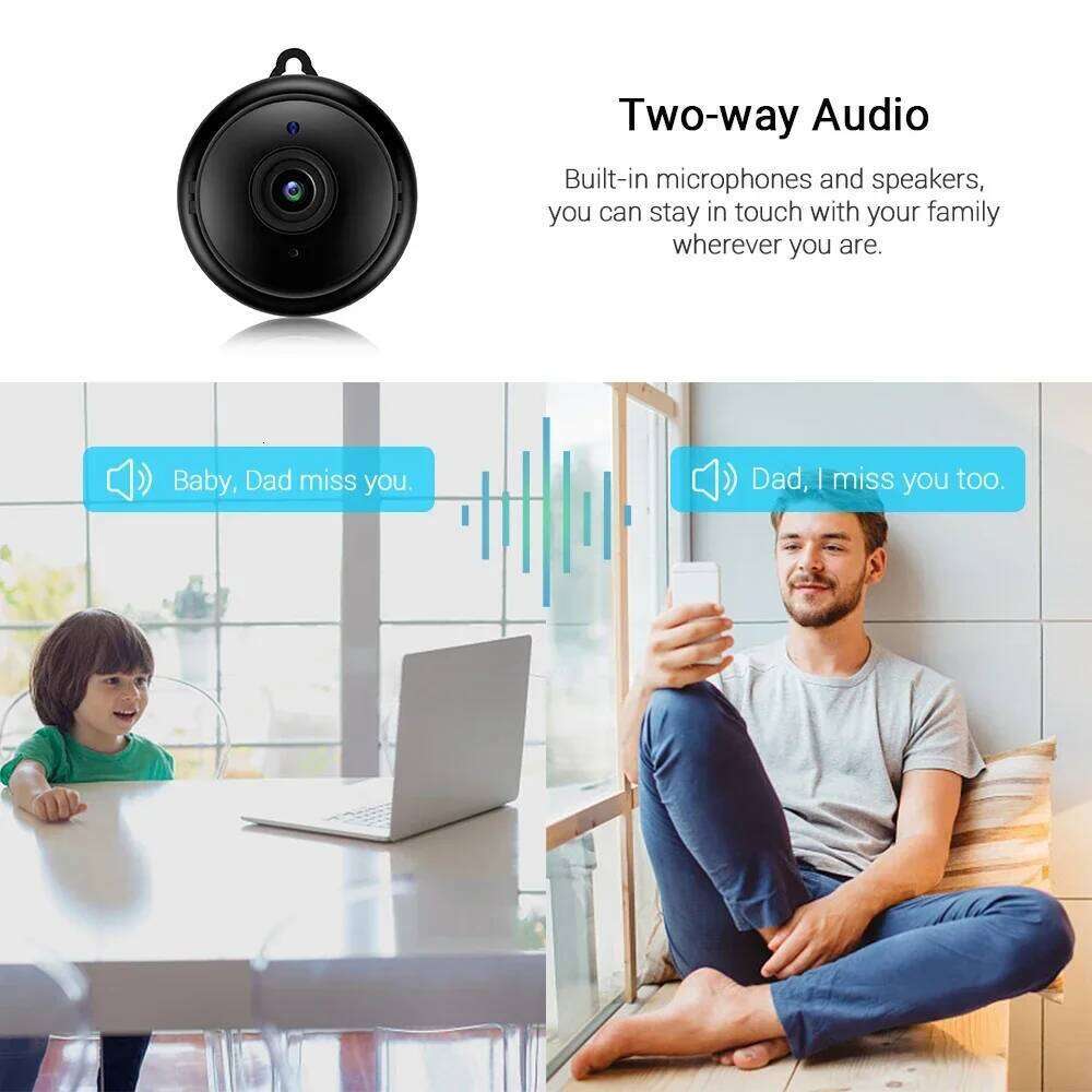 V380 Pro Mini Wifi IP HD 1080P Wireless Indoor Camera Nightvision Two Way Audio Motion Detection Baby Monitor Camcorder